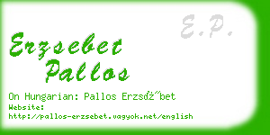 erzsebet pallos business card